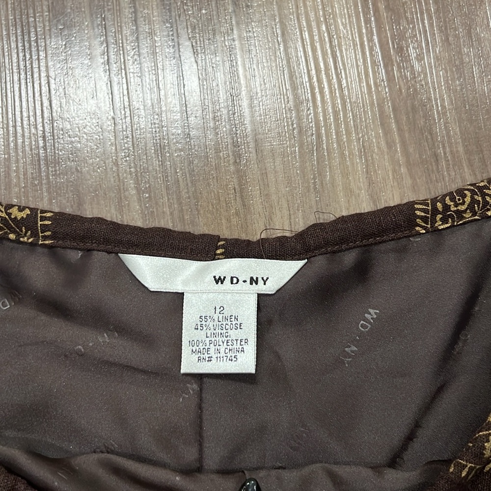 WD.NY Brown & Gold Sequin Skirt - Picture 7 of 7
